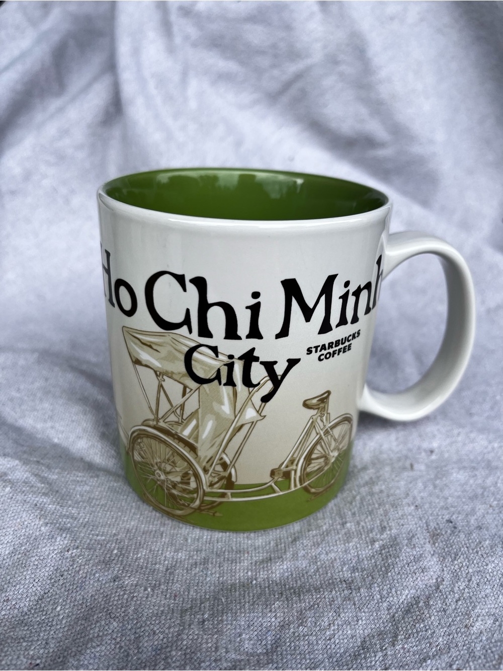 Starbucks Ho Chi Minh City Vietnam Global Icon Mug 16oz Green Cyclo Collector